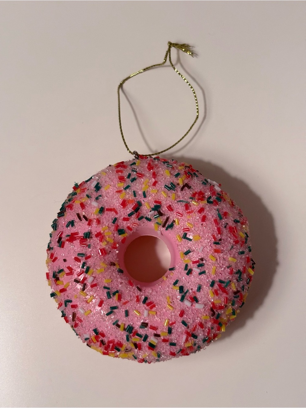 Pink Sprinkle Donut Ornament